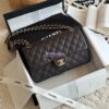 Replica Chanel Small Classic Double Flap Bag 23cm Grainy Caviar Dark Coffee 2