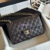 Replica Chanel CF 1112 Classic Flap Bag Qulited Lambskin with Light Gold Hardware in Dark Coffee 2