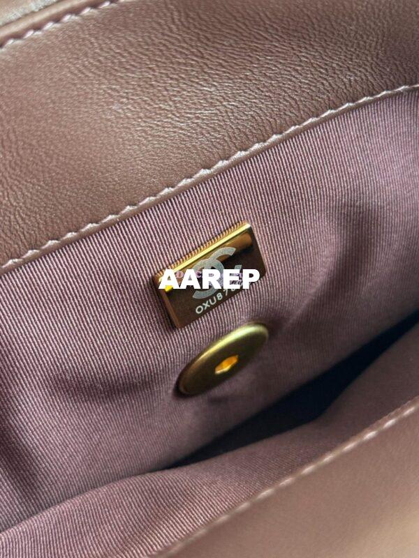 Replica Chanel 19 Large Flap Bag AS1161 Lambskin Dark Brown 9