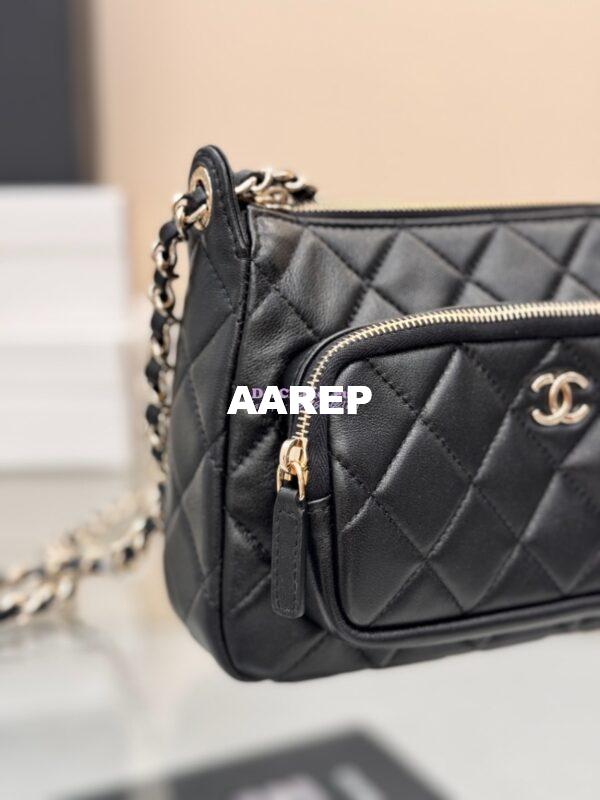 Replica Chanel Clutch With Chain Lambskin & Gold-Tone Metal AP4349 Black 7