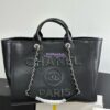 Replica Chanel Small Tote 2 in 1 Calfskin Deauville Bag AS3351 Black Embroidered Logo