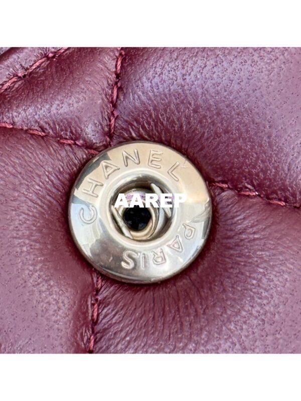 Replica Chanel CF 1112 Classic Flap Bag Qulited Lambskin with Light Gold Hardware in Dark Burgundy 12