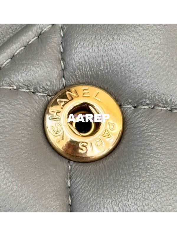 Replica Chanel CF 1112 Classic Flap Bag Qulited Lambskin with Light Gold Hardware in Luxe Grey 14