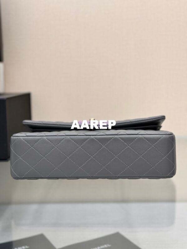 Replica Chanel CF 1112 Classic Flap Bag Qulited Lambskin with Light Gold Hardware in Luxe Grey 16
