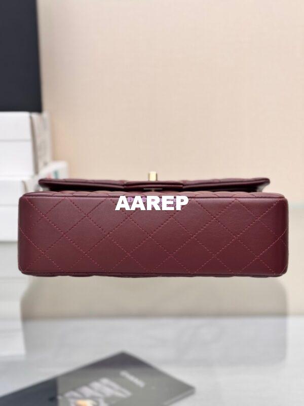 Replica Chanel Small Classic Double Flap Bag 23cm Lambskin Dark Burgundy 14