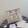 Replica Chanel Deauville Mixed Fibers Calfskin Shopping Bag A66943 Blue 2