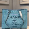 Replica Chanel Deauville Mixed Fibers Calfskin Shopping Bag A66943 Pink 2