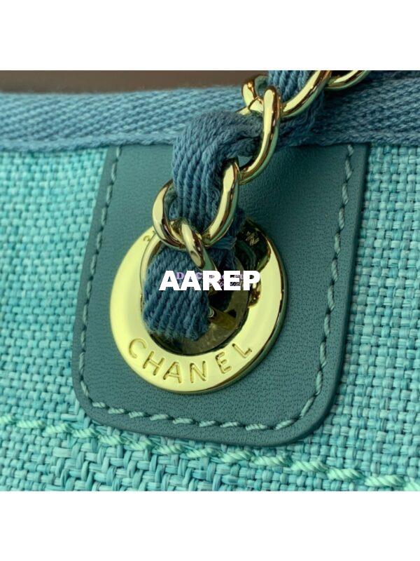 Replica Chanel Deauville Mixed Fibers Calfskin Shopping Bag A66943 Blue 4