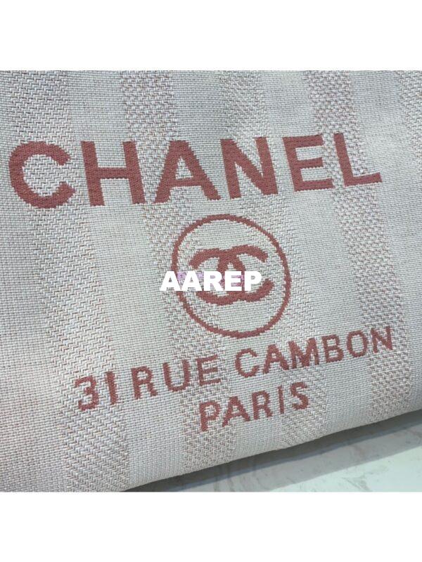 Replica Chanel Deauville Mixed Fibers Calfskin Shopping Bag A66943 Pink 6