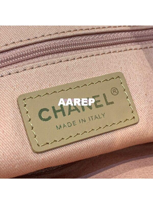 Replica Chanel Deauville Mixed Fibers Calfskin Shopping Bag A66943 Pink 12