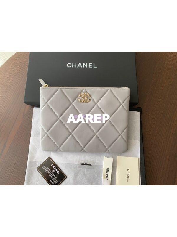 Replica Chanel 19 Pouch AP0951 Grey 2