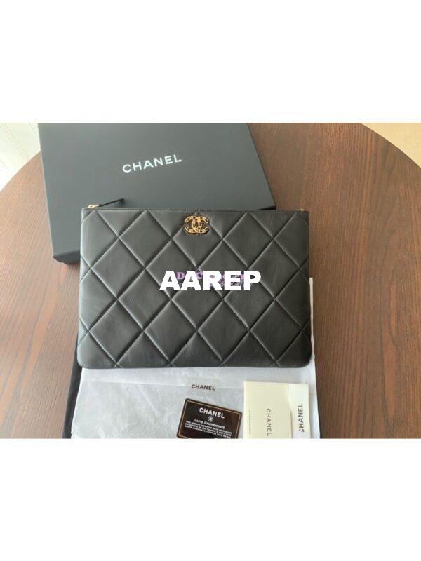 Replica Chanel 19 Pouch AP0951 Black 2