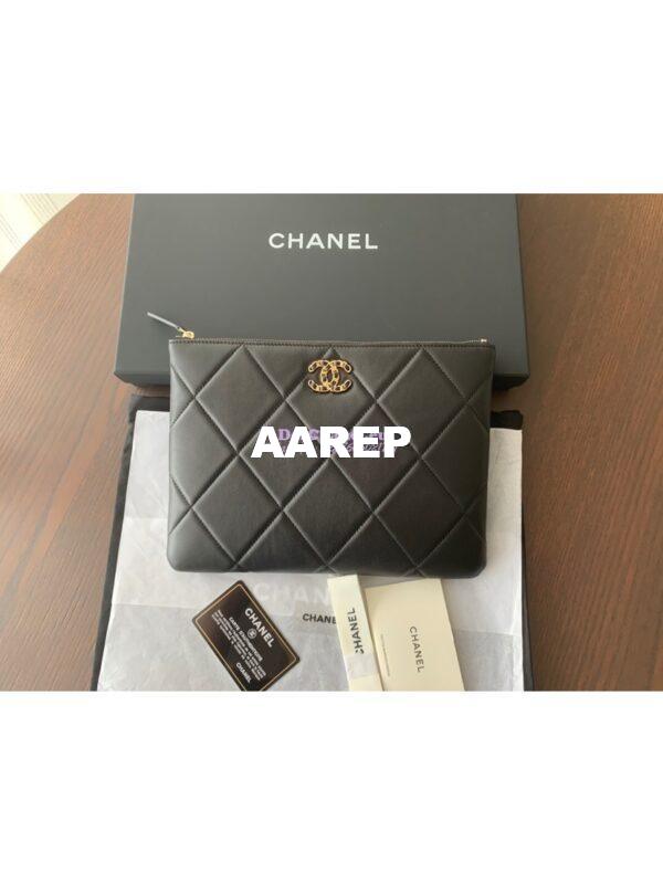 Replica Chanel 19 Pouch AP0951 Black 9