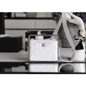 Replica Chanel Lambskin Clutch AS1732 White