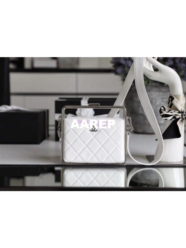 Replica Chanel Lambskin Clutch AS1732 White 3