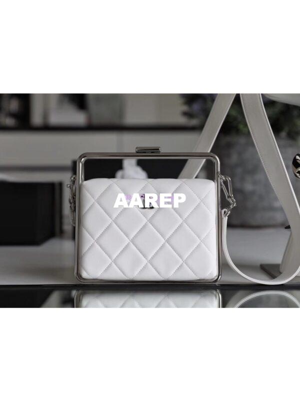 Replica Chanel Lambskin Clutch AS1732 White 4