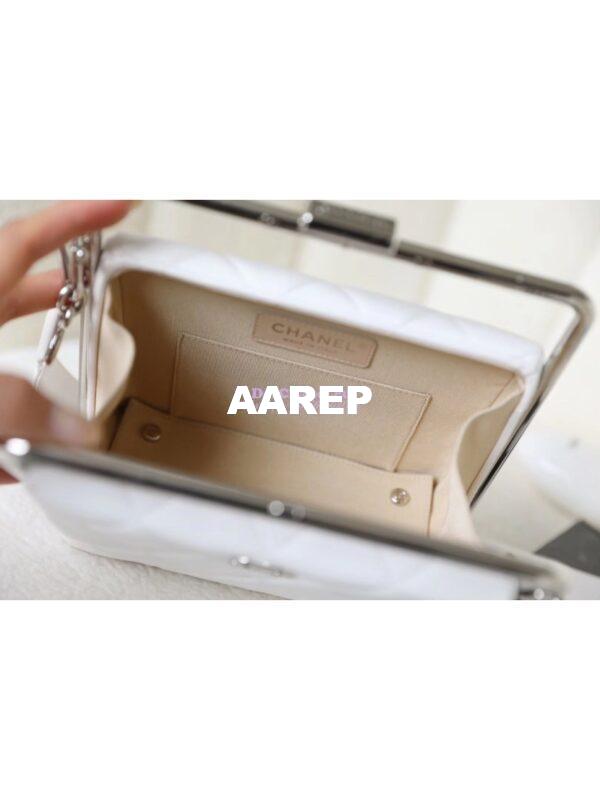 Replica Chanel Lambskin Clutch AS1732 White 8