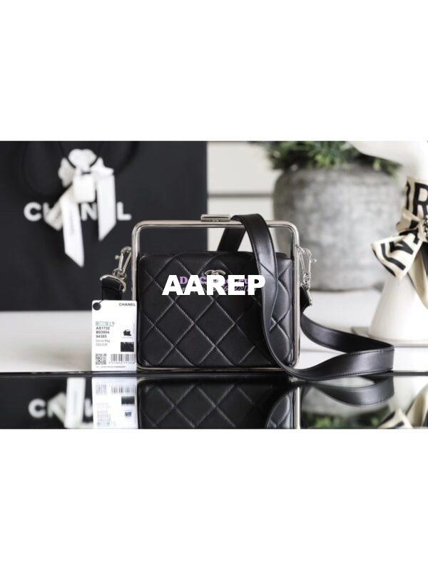 Replica Chanel Lambskin Clutch AS1732 Black 2