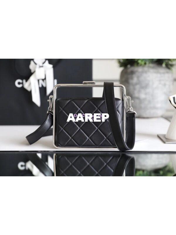 Replica Chanel Lambskin Clutch AS1732 Black 6