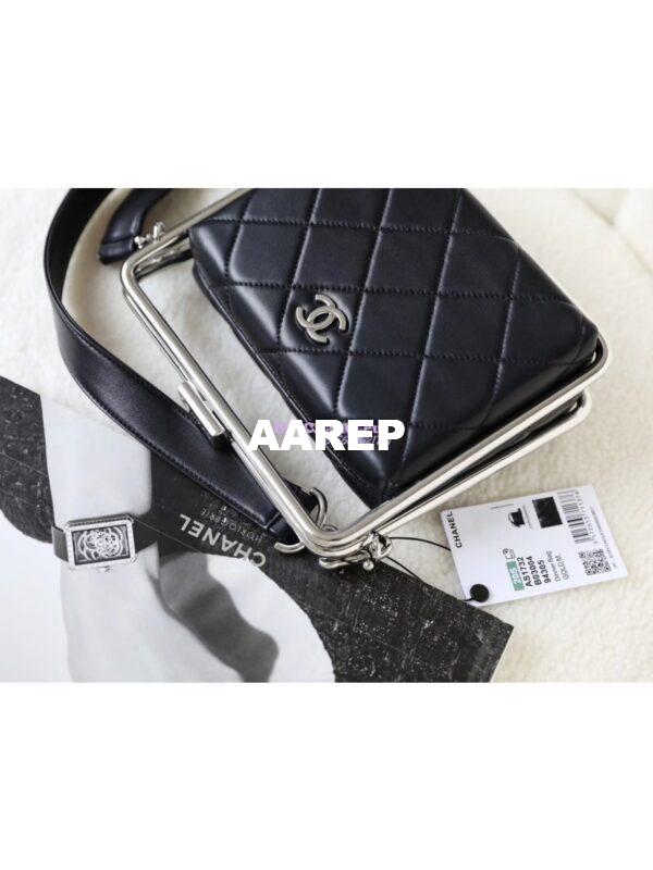 Replica Chanel Lambskin Clutch AS1732 Black 7