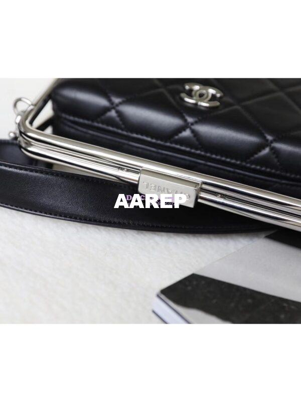 Replica Chanel Lambskin Clutch AS1732 Black 9