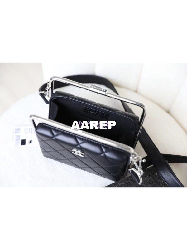 Replica Chanel Lambskin Clutch AS1732 Black 12
