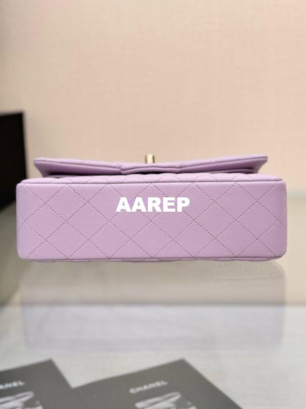 Replica Chanel Small Classic Double Flap Bag 23cm Lambskin Lotus Pink 11
