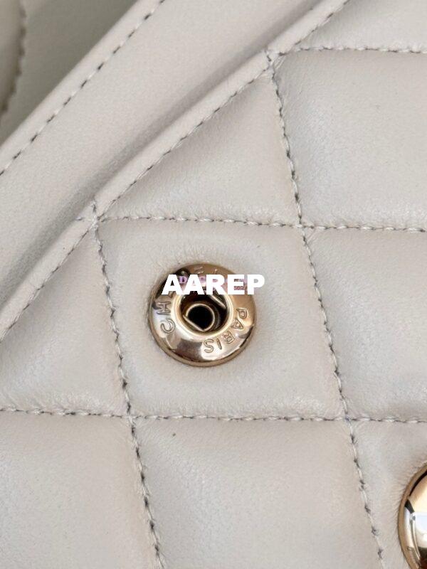 Replica Chanel Small Classic Double Flap Bag 23cm Lambskin Milk White 14