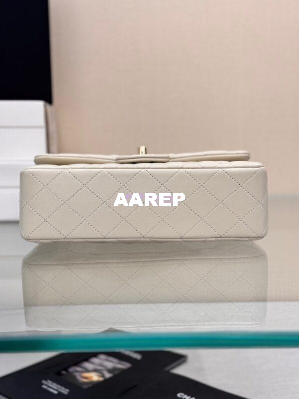Replica Chanel Small Classic Double Flap Bag 23cm Lambskin Milk White 15