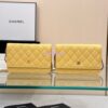 Replica Chanel New Magnetic Caviar Wallet On Chain WOC Caramel Bag 33814