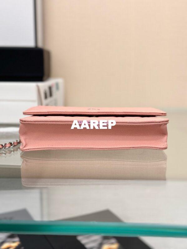 Replica Chanel New Magnetic Caviar Wallet On Chain WOC Light Pink Bag 33814 6