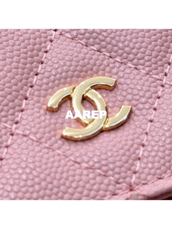 Replica Chanel New Magnetic Caviar Wallet On Chain WOC Light Pink Bag 33814 17