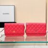 Replica Chanel New Magnetic Caviar Wallet On Chain WOC Light Pink Bag 33814