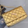 Replica Chanel New Magnetic Caviar Wallet On Chain WOC Light Blue Bag 33814