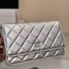 Replica Chanel New Magnetic Lambskin Wallet On Chain WOC White Bag 33814 2