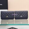 Replica Chanel New Magnetic Caviar Wallet On Chain WOC Burgundy Bag 33814