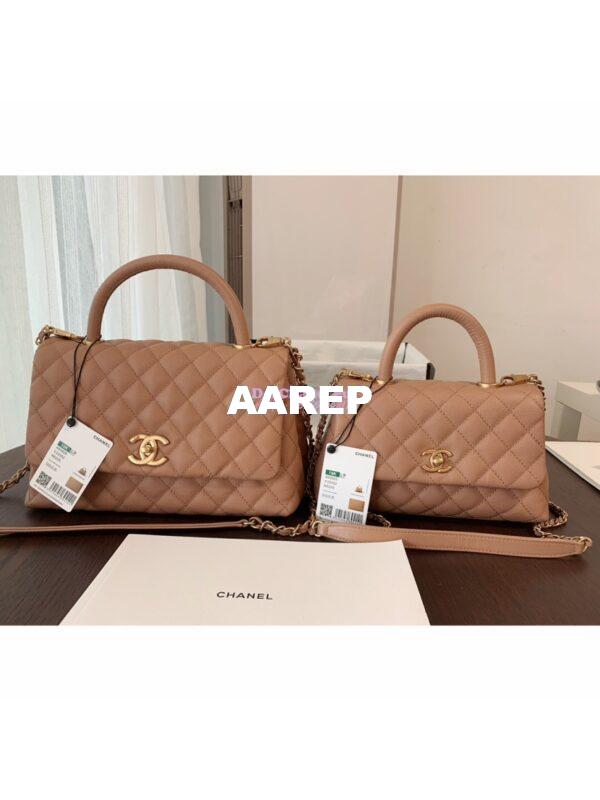 Replica Chanel Coco Grained Calfskin Flap Bag 92991 Camel