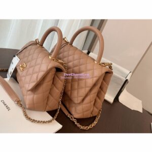Replica Chanel Coco Grained Calfskin Flap Bag 92991 Camel 2