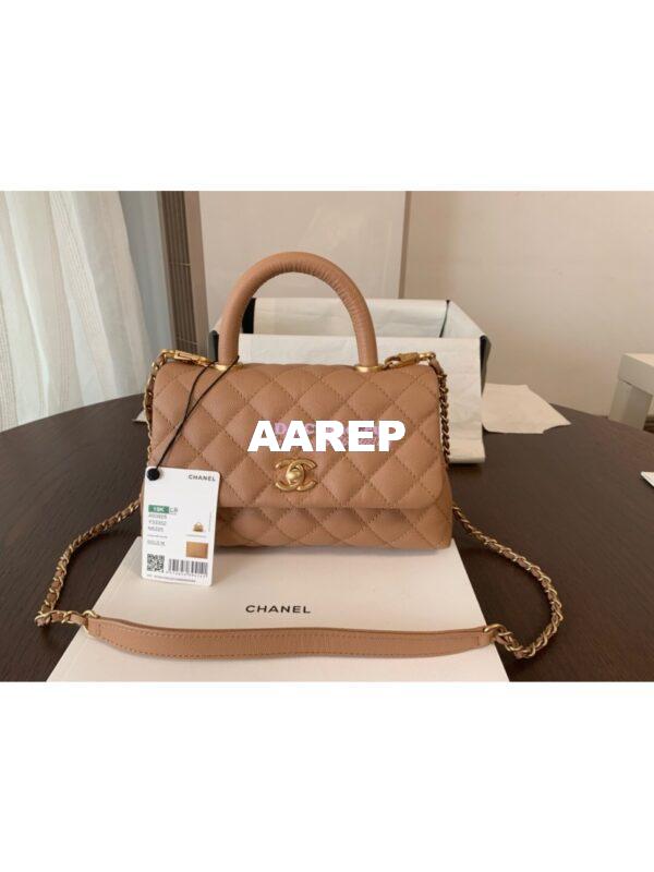 Replica Chanel Coco Grained Calfskin Flap Bag 92991 Camel 3
