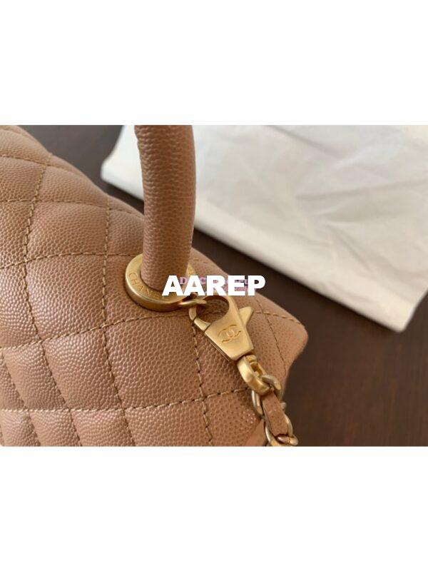 Replica Chanel Coco Grained Calfskin Flap Bag 92991 Camel 5