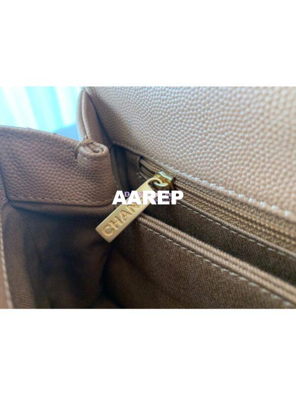 Replica Chanel Coco Grained Calfskin Flap Bag 92991 Camel 7