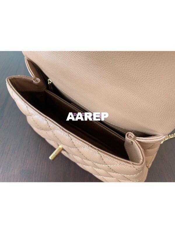 Replica Chanel Coco Grained Calfskin Flap Bag 92991 Camel 9