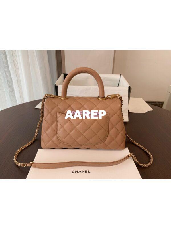 Replica Chanel Coco Grained Calfskin Flap Bag 92991 Camel 10