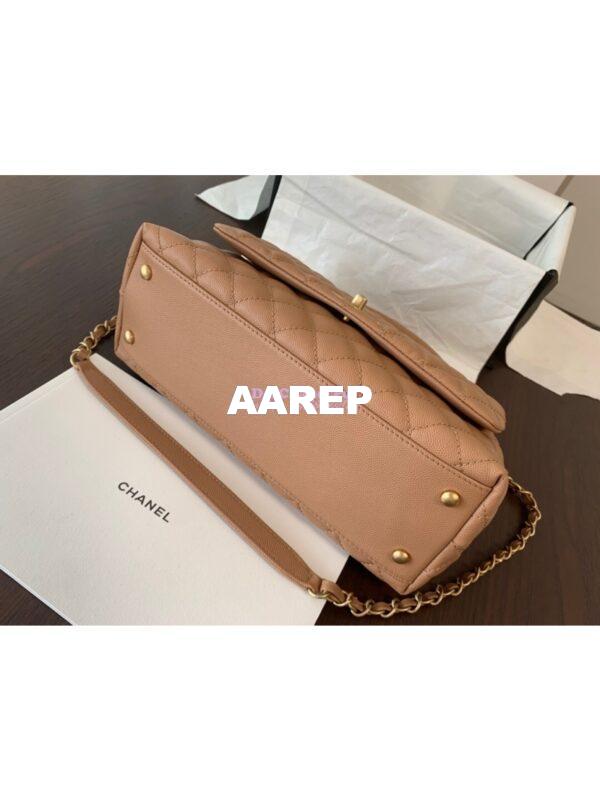 Replica Chanel Coco Grained Calfskin Flap Bag 92991 Camel 14