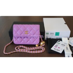 Replica Chanel Waist Bag With CC Details On Strap AP1465 Purple