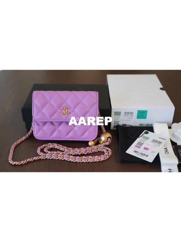 Replica Chanel Waist Bag With CC Details On Strap AP1465 Purple 3