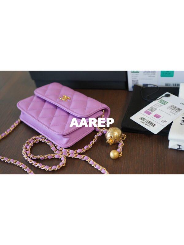Replica Chanel Waist Bag With CC Details On Strap AP1465 Purple 4