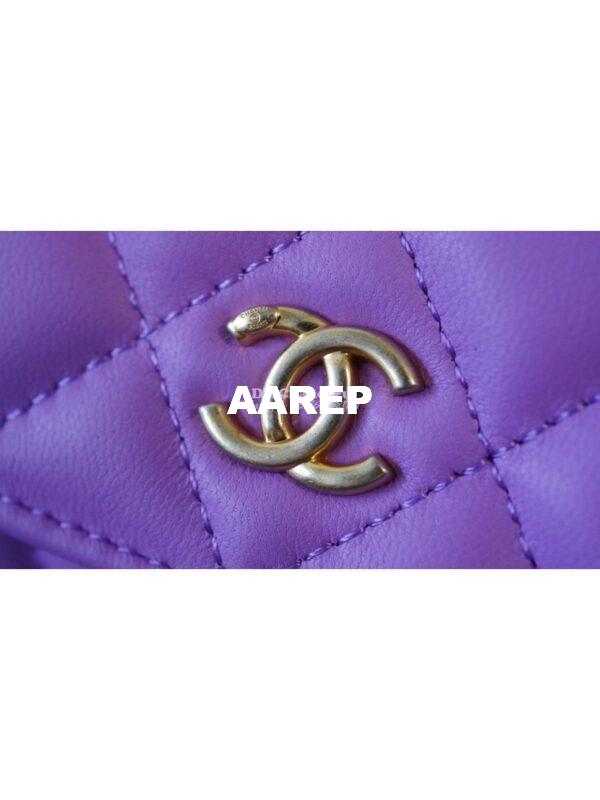 Replica Chanel Waist Bag With CC Details On Strap AP1465 Purple 5
