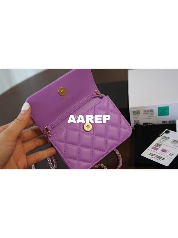 Replica Chanel Waist Bag With CC Details On Strap AP1465 Purple 7