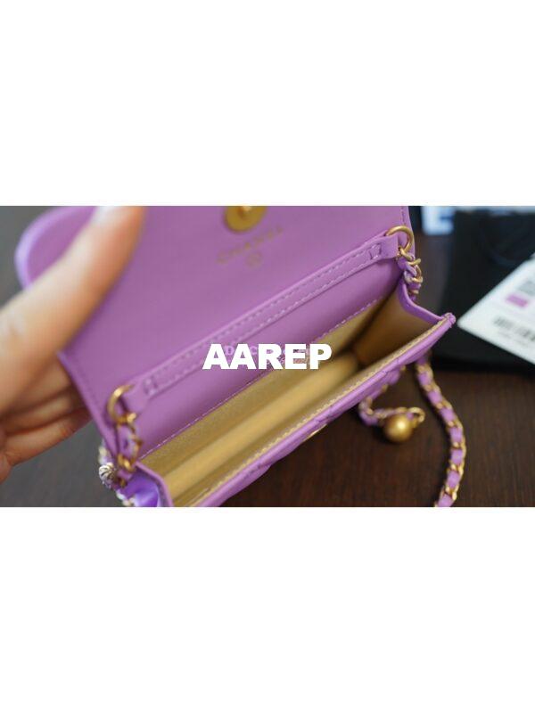 Replica Chanel Waist Bag With CC Details On Strap AP1465 Purple 8